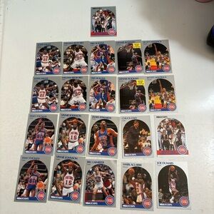 🛍️3/$30 Vintage  1990 Detroit Pistons basketball cards lot of 21 (some doubles)
